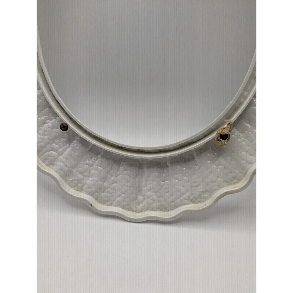 Burwood‎ White Hobnail Pink Ribbon Sconce Candle Holders Cottagecore Wall Set